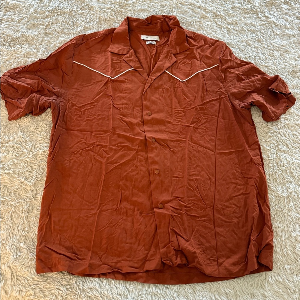 Urban Outfitters Men's Terracotta Button Down Shirt